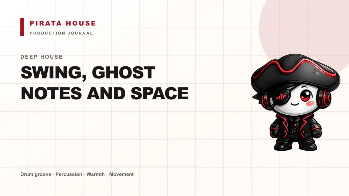Deep house drum grooves with swing and ghost notes in Ableton Live